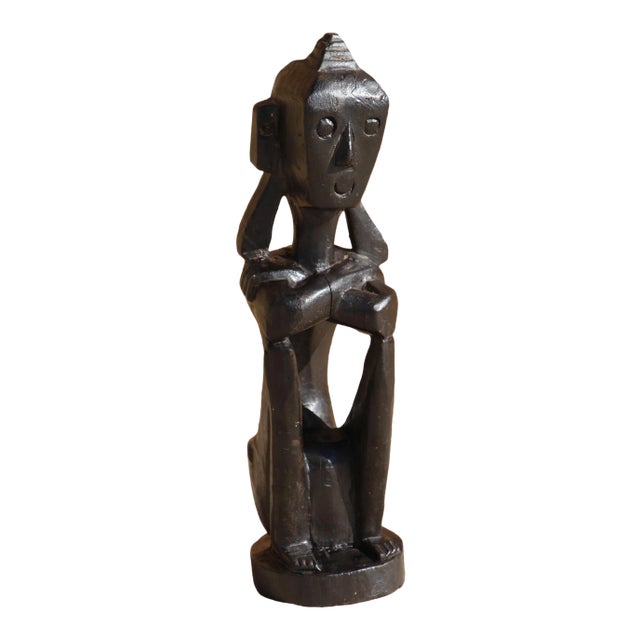 1950s Mid-Century Pacific Carved Wood Figure For Sale