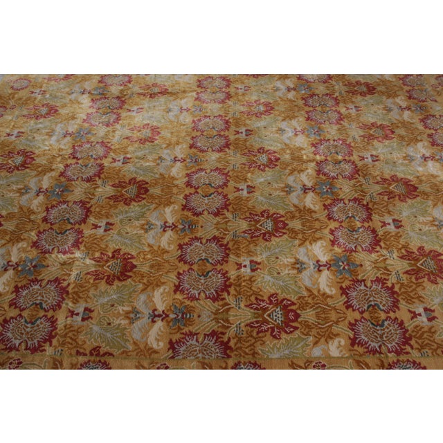 2010s Rug & Kilim’s European Style Rug in Gold and Red Floral Pattern For Sale - Image 5 of 6