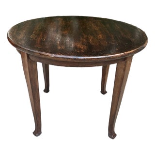 Round Tavern Table, Small Dining/Pub Table, Dark English Oak For Sale