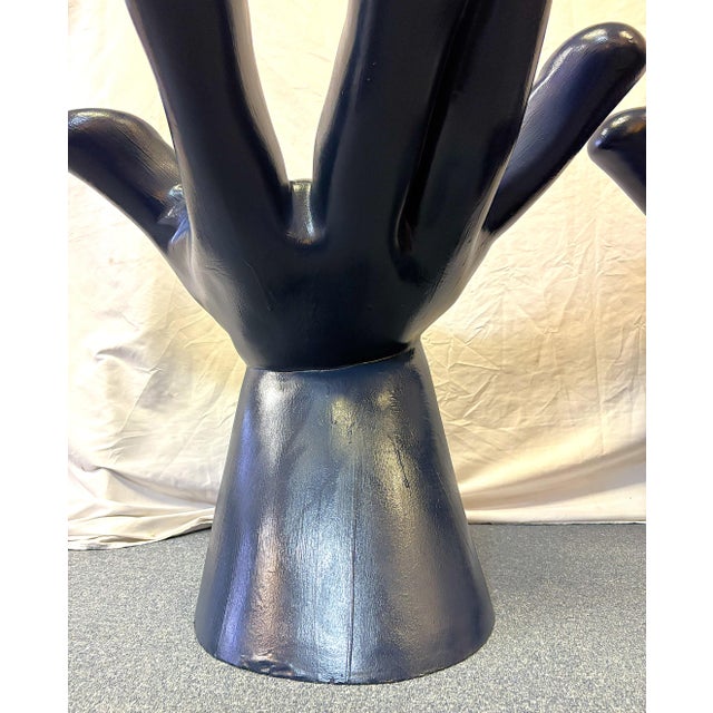 Vintage Mid Century Modern Retro Upturned Palm Hand Chairs- A Pair For Sale - Image 12 of 17