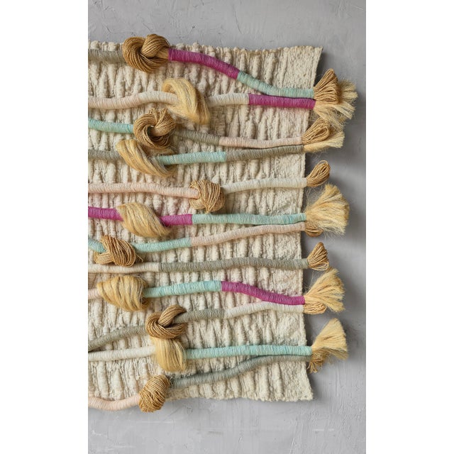 Massive 6ft 1980s Woven Fiber Art Wall Hanging For Sale In Las Vegas - Image 6 of 9