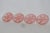 Glass Early 20th CenturyPink Depression Glass Drink Coasters 4pc Set With Raised Wheel Star Design For Sale - Image 7 of 13