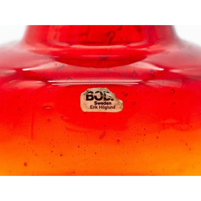 Mid-Century Modern Glass Vase by Erik Höglund for Boda, Sweden, 1950s For Sale - Image 3 of 6