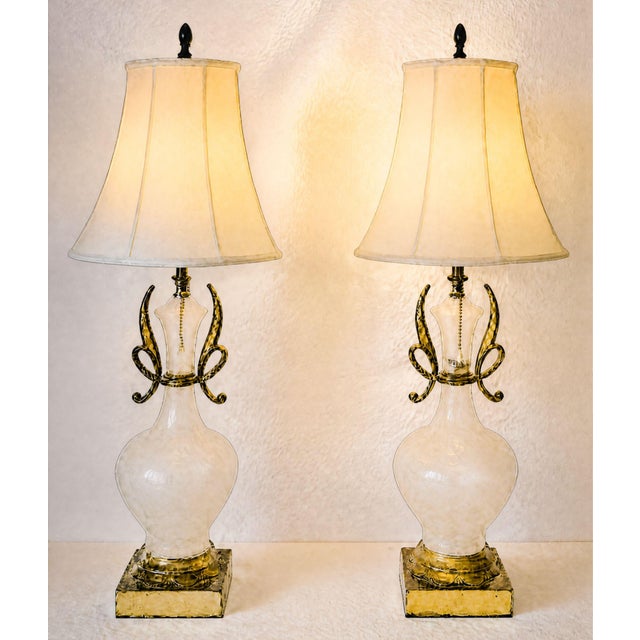Antique Art Deco/ Hollywood Regency Style Alabaster Table Lamps With Bronze Figureheads- A Pair For Sale - Image 10 of 18