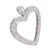 Vintage 1.00 Carat Diamond 14k White Gold Heart Pendant For Sale - Image 4 of 6
