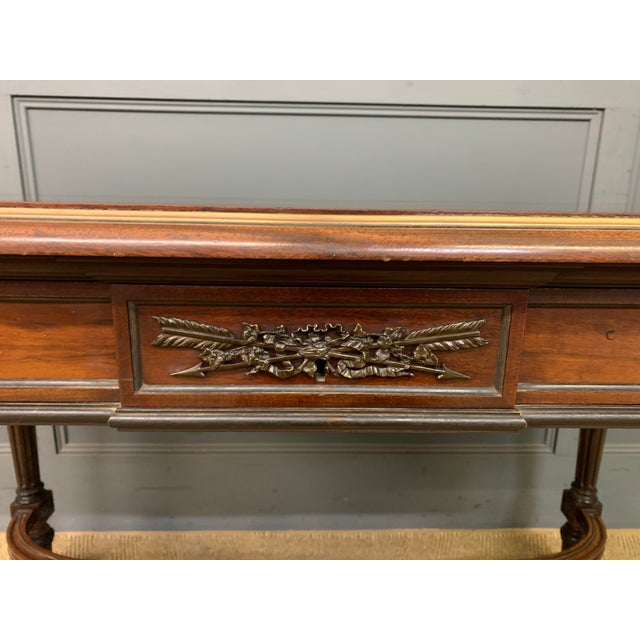 French Mahogany Library Table, 1840 For Sale - Image 12 of 16
