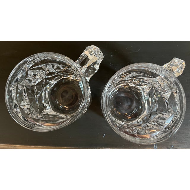 1980s Tiffany & Co. "Ice Rock" Cut Crystal Glass Beer Mugs Pair For Sale - Image 9 of 10