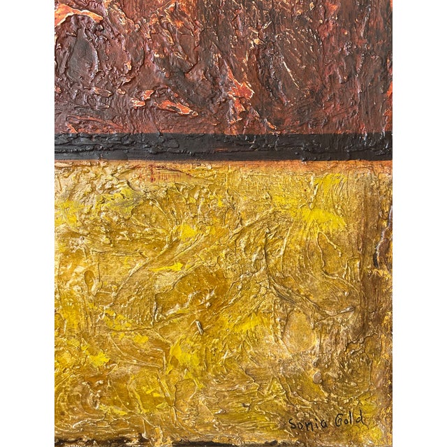 Original Abstract Large Oil Modern Painting by Sonia Gold "Unspoken" For Sale In Los Angeles - Image 6 of 10