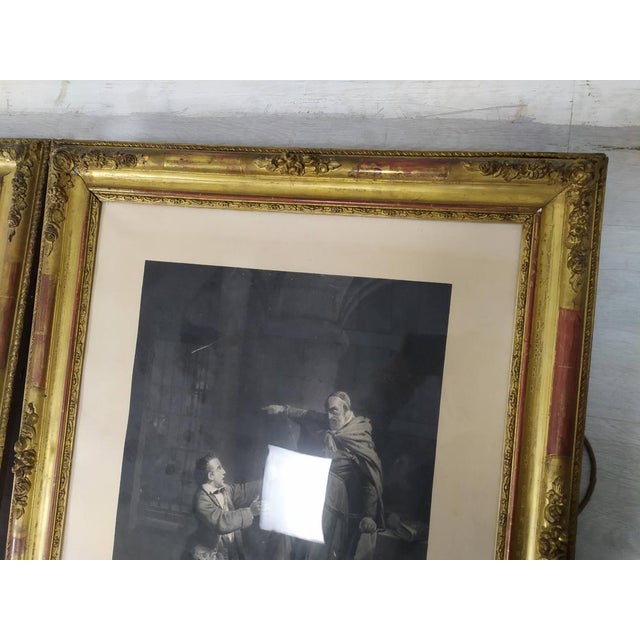 Figurative Scenes, 1800s, Engravings, Framed, Set of 2 For Sale - Image 6 of 18