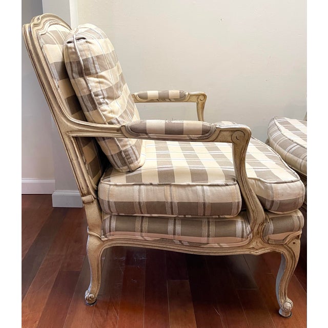 1980’s Baker Furniture Bergère Chairs a Pair For Sale - Image 11 of 12