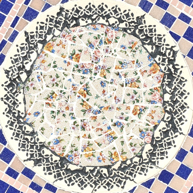 Brown Antique English Bamboo and Tile Table or Stand For Sale - Image 8 of 11