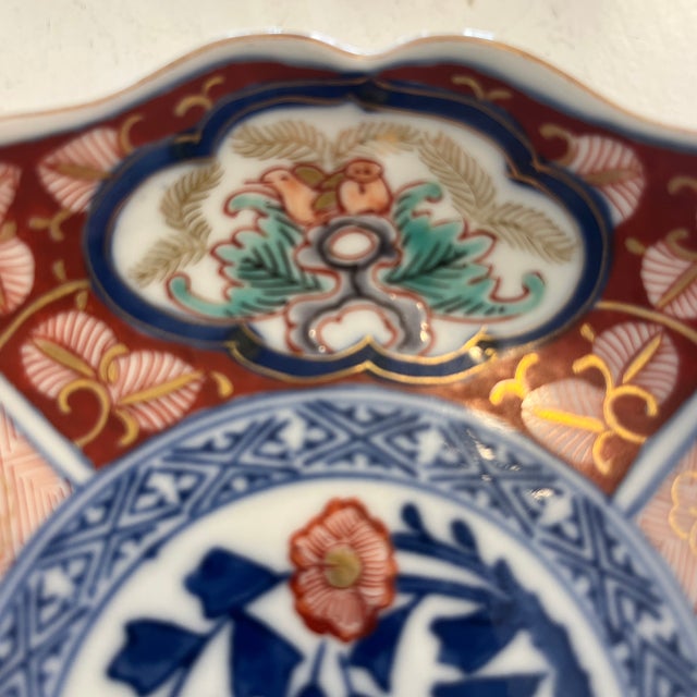 Imari Porcelain Vintage Japanese Imari Porcelain Plate For Sale - Image 4 of 6