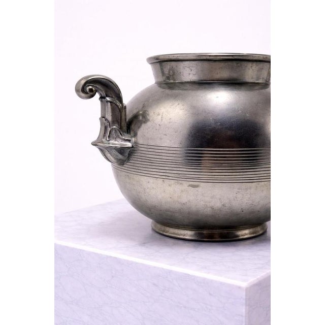 Metal Swedish Art Deco Pewter Vase from GAB Guldsmedsaktiebolaget, 1939 For Sale - Image 7 of 8