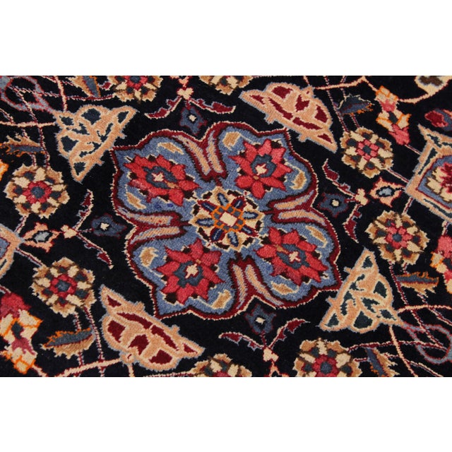 Traditional Vintage Hand-Knotted Wool Rug – 10.2 X 13.2 Red Medallion Traditional Rug For Sale - Image 3 of 8