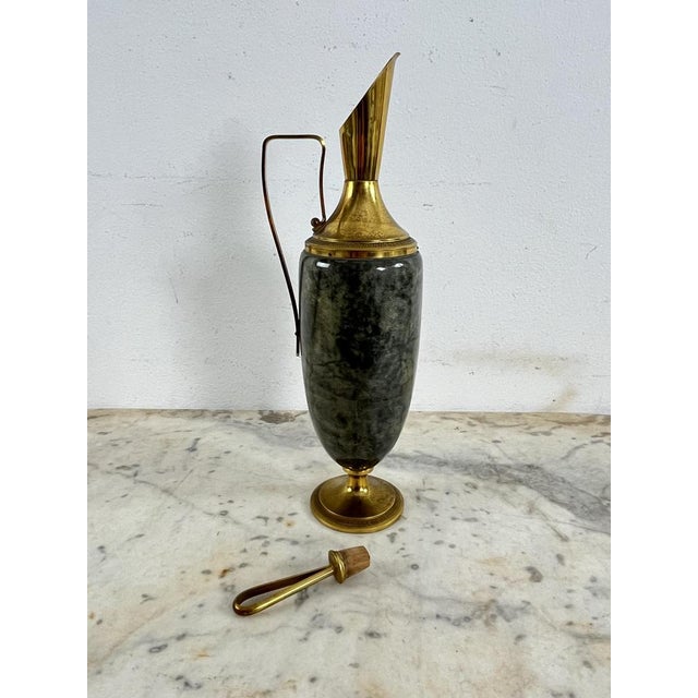 Mid-Century Parchment and Brass Jug attributed to Aldo Tura, 1950s For Sale - Image 5 of 9