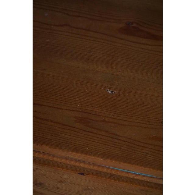 Mid-Century Art Deco Style Chest of Drawers in Pine with Metal Handles, 1940s For Sale - Image 9 of 18