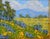 American Marc M. Graison California Landscape "Summer Fields" Painting Including the Antiqued Gold Wood Frame For Sale - Image 3 of 5