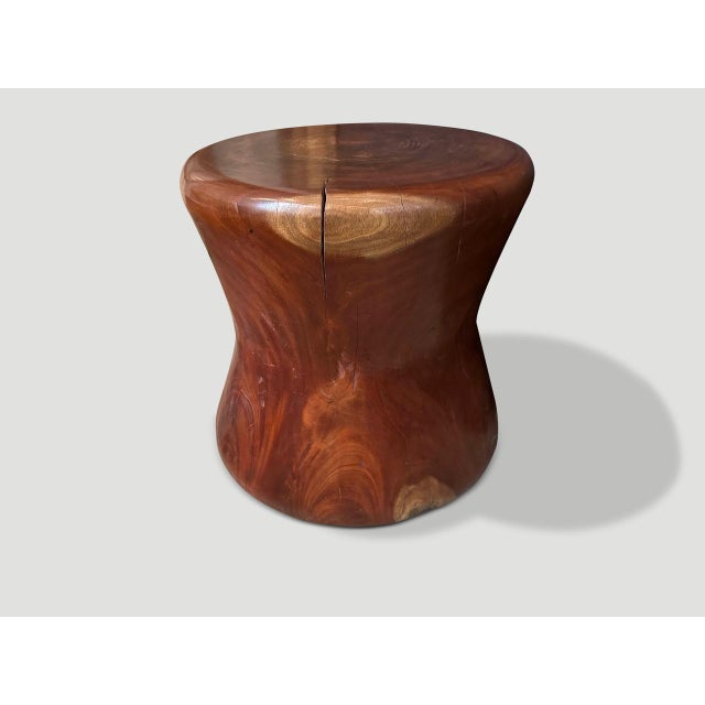 2010s Andrianna Shamaris Wood Side Table or Stool For Sale - Image 5 of 5