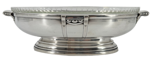 French Art Deco Centerpiece in Silver-Plating & Glass, 1915