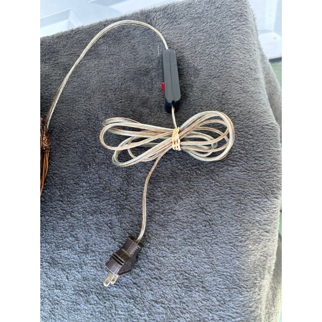 Large Mid Century Coastal Pencil Reed Table Lamp For Sale In Miami - Image 6 of 6