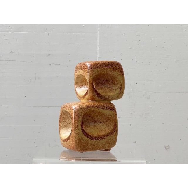 A striking ceramic piece by the italian manufacturer bertoncello from the 1970s. The sculptural form consists of two...