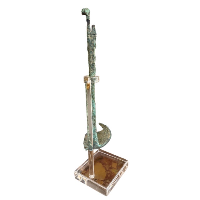 Etruscan Bronze Simpulum Ceremonial Ladle W/ Handle Italy, Circa 6th Century Bce For Sale - Image 10 of 10