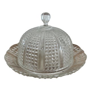 Antique Kitchen Bell in Molded Glass For Sale