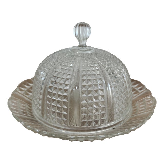 Antique Kitchen Bell in Molded Glass For Sale