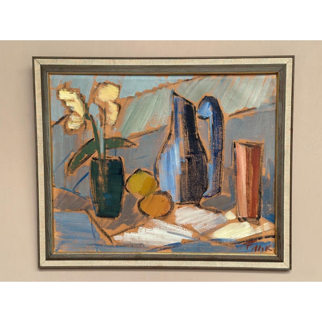 Gösta Falck, Tabletop, 1960s, Oil on Canvas, Framed For Sale - Image 12 of 18