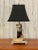 Decorative Steer Horn Table Lamp With Faux Marble Base For Sale - Image 12 of 12