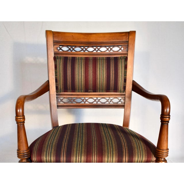 Baker Furniture Company Regency Style Mahogany Armchair Crafted in Italy For Sale - Image 4 of 12
