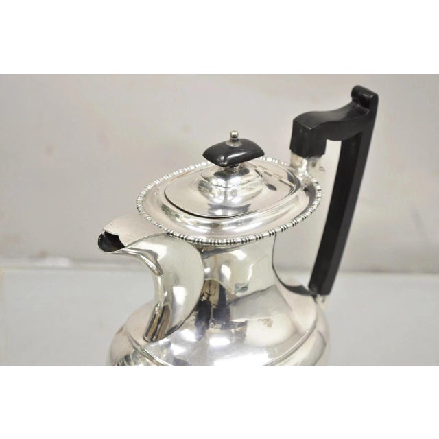 Antique English Victorian Sheffield James Ramsay Dundee Silver Plated Coffee Tea Pot. Item features a celluloid handle,...