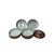 Asian Vintage Oriental Iron Red Round Cranes Graphic Stack Container Box For Sale - Image 3 of 8