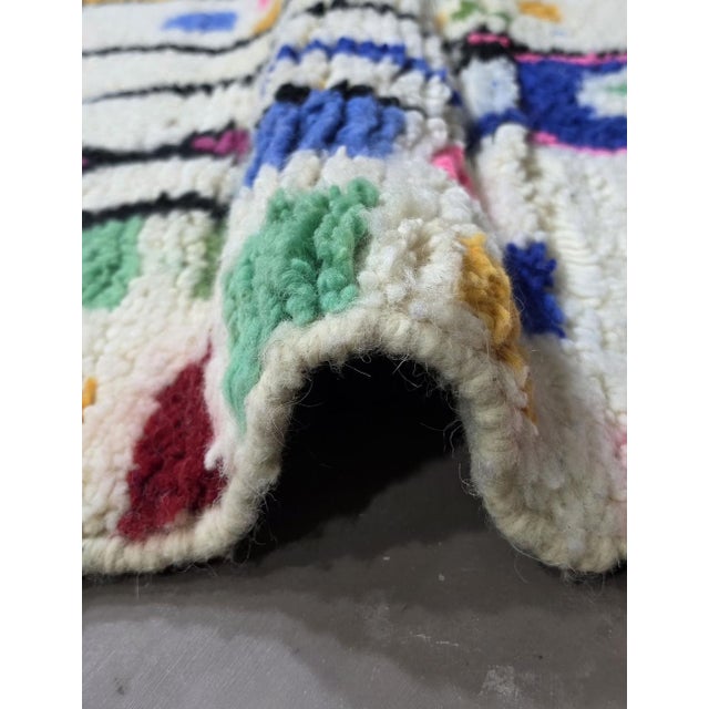 Abstract Moroccan Berber Wool Carpet - 9.1 X 6.5 Ft For Sale - Image 3 of 8
