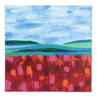 Contemporary Abstract Landscape Painting on Canvas For Sale