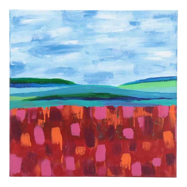 Contemporary Abstract Landscape Painting on Canvas For Sale