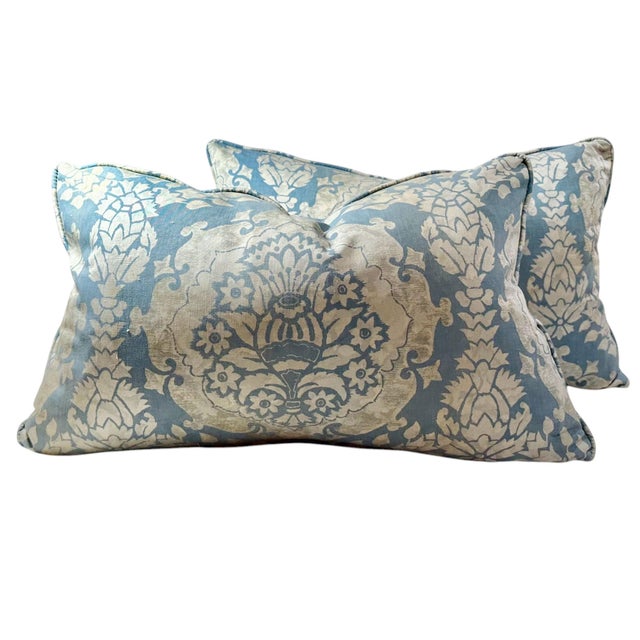 Vintage Italian Fortuny Pillow For Sale In Tampa - Image 6 of 7