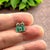 Metal Natural Emerald Diamond Stud Earrings 14k Yellow Gold 1.59 TCW Certified For Sale - Image 7 of 12