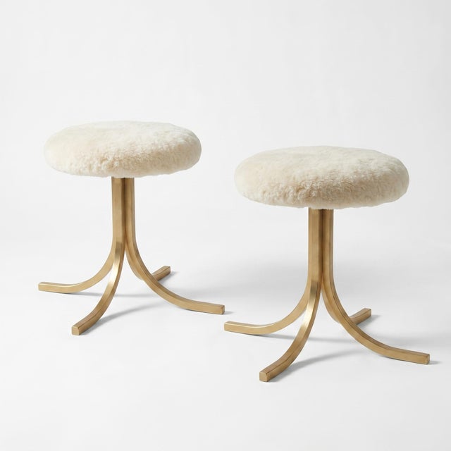 Mid-Century Modern Vintage Stools by Miguel Fisac, 1960, Set of 2 For Sale - Image 3 of 14