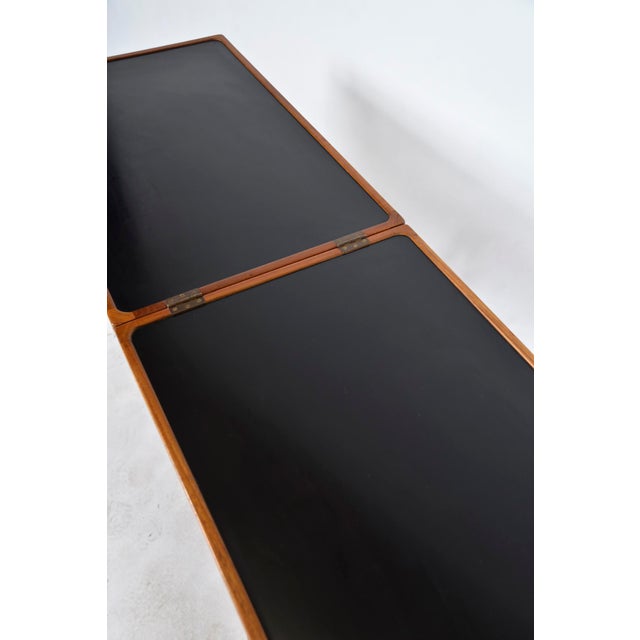 Metal Teak Extending Serving Table Drinks Cart Trolley by Kurt Østervig for Jason Møbler, Denmark, 1960s For Sale - Image 7 of 18