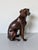 Vintage Life-Size Bronze Sitting Dog Sculpture For Sale - Image 9 of 12