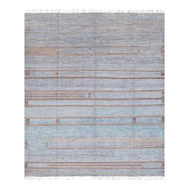 Hand Knotted Moroccan Wool Rug. 08'00" X 09'03" For Sale