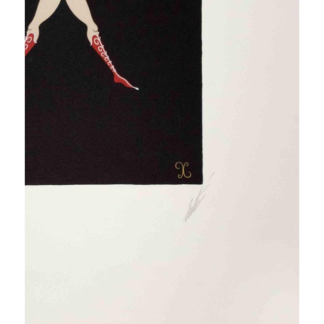 Letter x - from the suite letters of the alphabet is a contemporary artwork realized by erté (romain de tirtoff)....