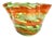 Vintage Italian Green and Orange Murano Glass Vase from Fratelli Toso, 1980s For Sale
