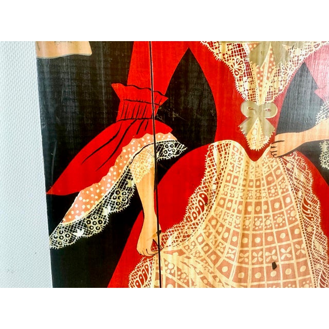 Black George Nathan, Colonial Woman, 1960s, Painting on Board For Sale - Image 8 of 14