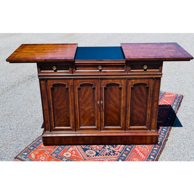 Vintage 1960s Drexel Heritage Mahogany Dry Bar Server Cabinet For Sale - Image 10 of 12
