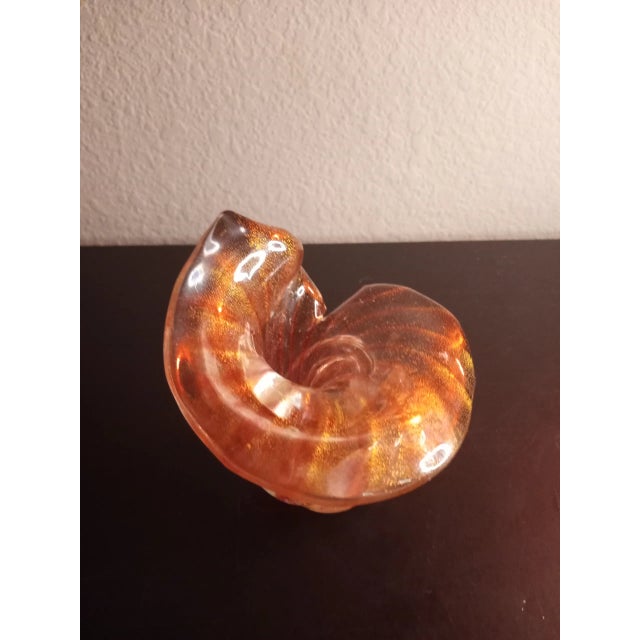Contemporary 1980s Aventurine Art Glass Snail Figurine For Sale - Image 3 of 8