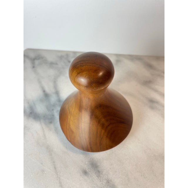 Vintage Hawaiian Koa Wood Poi Pounder by Brantley Center, Honokaa Hawaii For Sale - Image 4 of 7