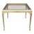 Mastercraft Brass Hoofed Dining / Center Table With Glass Top | Hollywood Regency | 34" Square For Sale