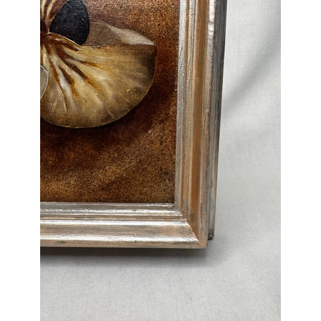 Vintage Coastal Nautilus Shells Realism Original Oil Framed Painting in Silver, Brown, Camel For Sale In Houston - Image 6 of 12